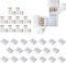 JACKYLED 20Packs L Shape 4-Pin LED Connectors with 22Pcs Clips 10mm for