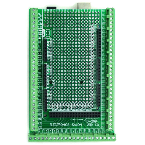 Electronics-Salon Prototype Screw/Terminal Block Shield Board Kit for Arduino MEGA-2560 R3