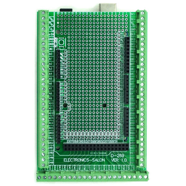 Electronics-Salon Prototype Screw/Terminal Block Shield Board Kit for Arduino MEGA-2560 R3