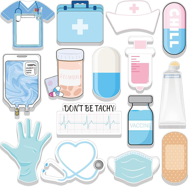 Mini Funny Nurse Sticky Notes, CNA Gifts, Nursing Student Essentials, Medical Themed Mini Sticky Notes, Assorted Pads