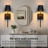 IZOKIN Set Battery Operated Wall Sconce Rechargeable Wireless Cordless Wall lamp Decor of one Black for Bedroom Living