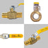 (5 Pack) 1 Inch 1 Inch 10 Cinch AB X PEX Ball Valve, Full Port Water Stop Shut Off, Water Shut Off Valve with Pcs