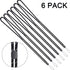 Lanyards 6 Pack Adjustable Neck Lanyard, Black Straps for ID Badge Holder, Keys, Office, Cruise
