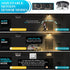 SAYTOP 2-Light Outdoor Ceiling Light with Motion Sensor Flush Mount Round Porch Light, Industrial Dusk to Dawn Ceiling