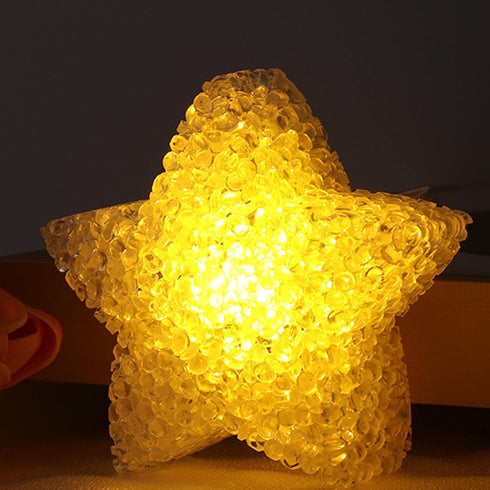 Kukyller 3.14 3.14 1.57in Star Lights, Handheld Star Shape Acrylic Battery Powered Soft Glow Desk Table Lamp Night
