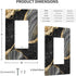Black Gold Marble Single Gang Rocker Light Switch Plate Cover, Decorative Wall Plate for Home, Bedroom, Kitchen