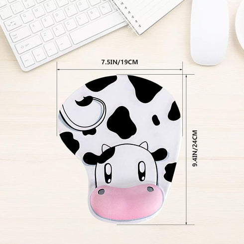 Ergonomic Mouse Pad with Wrist Support, Elastic Gel Wrist Rest, Non-Slip Rubber Base for Gaming, Office & Home