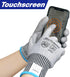 Schwer 3 Pairs AIR-SOFT Cut Resistant Gloves AR7120 ANSI A6 Touchscreen for Men Women