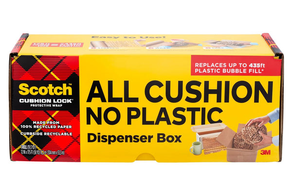 Scotch Cushion Lock Protective Wrap, 12 in. x 175 ft., Sustainable Packaging for Packing, Shipping, Moving