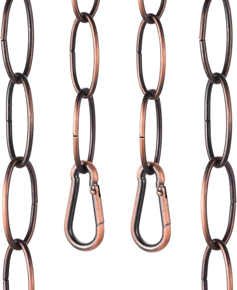 uxcell 7ft Lighting Hanging Chain, 2.4mm/0.09" Looping Metal Pendant Chandelier Chain Extension