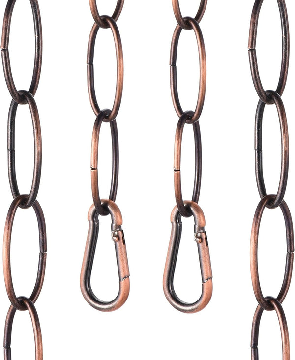uxcell 7ft Lighting Hanging Chain, 2.4mm/0.09" Looping Metal Pendant Chandelier Chain Extension