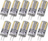 RAYHOO 10pcs G4 Base LED Light Bulbs Warm White 3000K 3 Watt Equivalent to 20W T3 Halogen, Non-dimmable