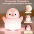 Lamp,Rechargeable/Dimmable/Timer,Room Penguin Night Light for Kids,Cute Pink Penguin Lamp,Soft Silicone Nursery