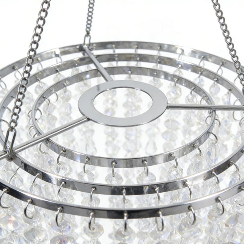 8.6 inches Sparkling Iridescent Beaded Chandeliers Diameter for Wedding Centerpiece Living Room Bedroom Event Party