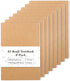 feela 8 Pack A5 Kraft Notebooks, 60 Lined Blank Pages, Soft Cover Journals for Women, Students, 8.3 x 5.5 in