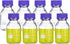 PATIKIL 8 Pack Reagent Media Storage Bottles, 250ml Borosilicate Glass Round Bottles with GL45 Blue Screw Cap