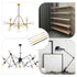 MECCANIXITY 9.8" 2 Set Threaded Extension Rod, Lamp Pipe with Connector Light Fixture Parts for Pendant Light Island