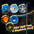 ETICSIPA 10FT 1.5 Inch 2 1 String Light Poles, Heavy Duty Poles for Outdoor String Lights with Shepherd Hook, in Light
