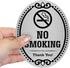 SmartSign Premium No Smoking Thank You Sign for Business & Home, 4" x 5" Aluminum with Adhesive Backing