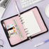 Toplive A6 Budget Binder with Zipper, 6 Ring Refillable Planner Binder Cover for A6 Cash Budget System, PU Leather Personal Organizer Personal Wallet Binder, Glitter Pink by Toplive