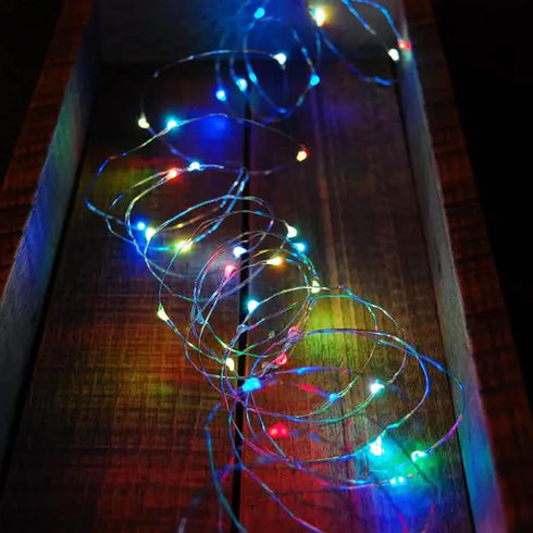 Dazzle Bright Fairy Lights, 20 FT 60 LED Silver Wire Waterproof Battery Operated String Lights for Indoor Outdoor Decor