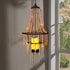 BAYN 28H Hanging Candle Chandelier Outdoor, Battery Operated Clear Acrylic Beaded Chandelier with Flickering Led Candle