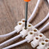 Weewooday 10 Pieces Terminal Block 12-Position Strip, 10 Amp 380 Volt White Screw Terminal Connector