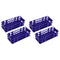 PATIKIL 40 Holes Test Tube Rack, Blue, 4Pcs Detachable Holder for Less Than 20mm Dia Tube, Suitable for Lab Experiments
