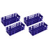 PATIKIL 40 Holes Test Tube Rack, Blue, 4Pcs Detachable Holder for Less Than 20mm Dia Tube, Suitable for Lab Experiments