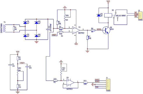 NOYITO 0-5A 12V, AC Current Detection Sensor Module Switch Output (DC Green)