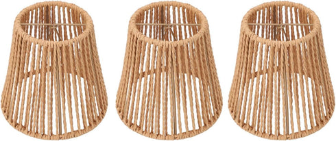 E14 E14 Aramox Handwoven Lampshades, Paper Rope Material, ClipOn Small Lamp Shades for Pendant Lights, Chandeliers