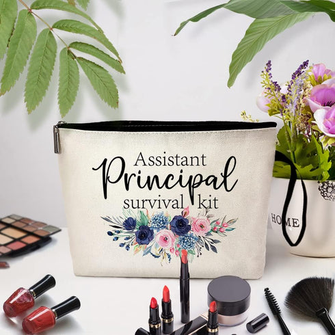 Assistant Principal Survival Kit Cosmetic Bag, Thank You Gift, Retirement Gift, Graduation Gift