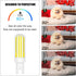 G9 Bulb 80w 60w Dimmable, 6300K AC120V G9 700LM, Pack 5 LED Halogen Equivalent Cool White, COB No-Flicker Ceramic Bi