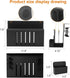 LUKETURE Desk Side Storage - Under Desk Laptop Holder, 2 Tier Steel Hanging Storage, No Drill Organizer, Black