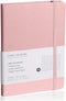 Lined Journal Notebook, Pink, 160 Pages, Medium 5.7 inches x 8 inches, 100 gsm Thick Paper, Hardcover