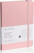 Lined Journal Notebook, Pink, 160 Pages, Medium 5.7 inches x 8 inches, 100 gsm Thick Paper, Hardcover