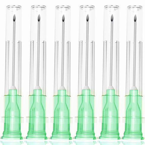 100 Pack 21Ga 1 Inch Stainless Steel Dispensing Lab Tools for Scientific Labs, Measuring and Refilling