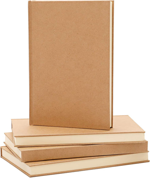 LABUK 4 Pack Blank Notebook Bulk, 120 Sheets Sketch Book, 100gsm, 5.6"x 8.3" Hardcover Sketchbook for Office School