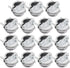15Pack 1/2" NM Clamp Type Cable Connectors for Metallic Conduit, Protect Cables Silver-Zinc