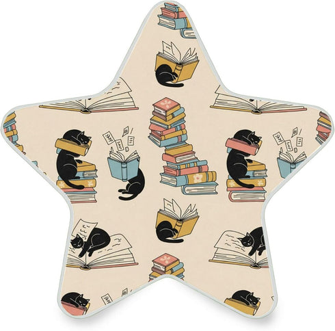 Burbuja Cat in Books LED Night Light Plug into Wall 0.2W Star-Shaped Nightlight