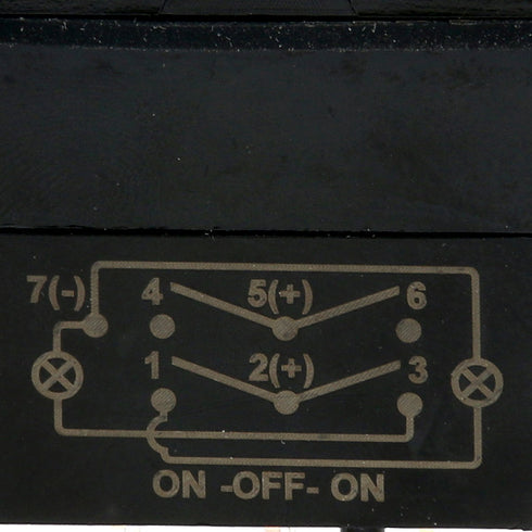 Amarine Made 12v 20A Waterproof Rocker Switch On-Off-On 2 Position Switch Boat Marine DPDT 7 Pin with 2 Blue LED Lights