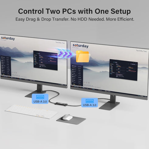 3.0 2 2 Elecan High Speed USB PC to PC Transfer Cable FT for Windows & macOS, USB A to A Direct Data Sync Link Bridge