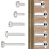 100 Sets M6x15/20/30/40/50mm Silver Bolts and Nuts Set - Carbon Steel Hex Socket
