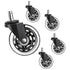 Gamma Office Chair Wheels, Pack of 5, Heavy Duty Replacement for Scratch-Free, Smooth Rolling on Floors