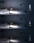 JHD LED Desk Lamp with Clamp, 10 Brightness Levels, 12" Flexible Gooseneck, Eye Protection USB Lamp for Home Office &