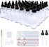 48 Pack 2oz Clear Glass Bottles, with Glass Eye Droppers for Essential Oils & Lab Chemicals