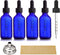 4 Pack 2 oz Dark Blue Glass Dropper Bottles with Measured Dropper - 60ml Leakproof Tincture Bottles