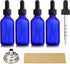 4 Pack 2 oz Dark Blue Glass Dropper Bottles with Measured Dropper - 60ml Leakproof Tincture Bottles