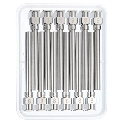 PATIKIL 8Ga x 1.5 Inch Stainless Steel Dispensing Needle Tips, 12Pcs Blunt Tips for Glue and Ink