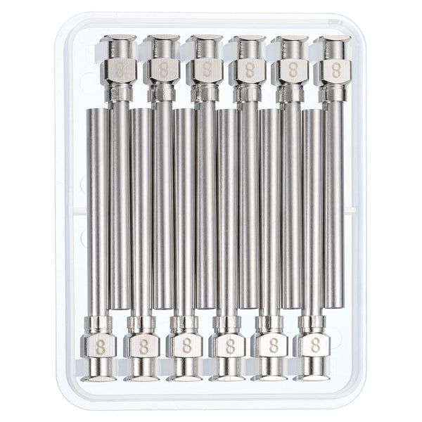 PATIKIL 8Ga x 1.5 Inch Stainless Steel Dispensing Needle Tips, 12Pcs Blunt Tips for Glue and Ink